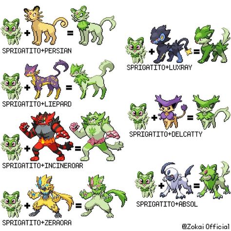 Pokemon Sprigatito, Cat Pokemon, Captain Marvel Shazam, Fusion Art, Original Pokemon, Pokemon Fusion, Pixel Art Design, New Pokemon, Pokemon Fan Art