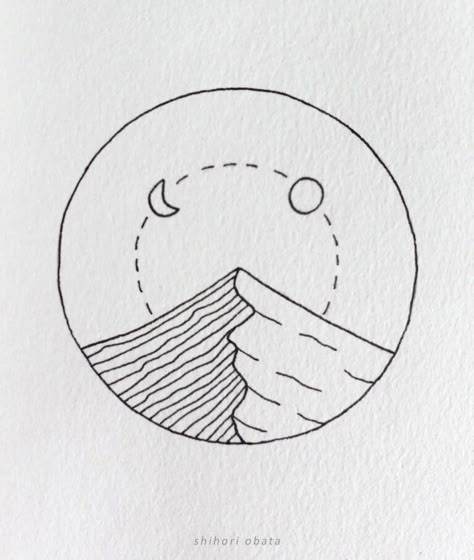 How to Draw Mountains: Easy Step by Step Tutorial Ideas De Dibujos Aesthetic Faciles, Circle Drawing Ideas, Circle Drawings, Black Pen Drawing, Minimal Drawings, Mountain Drawing, Circle Drawing, Easy Drawing Tutorial, Seni Dan Kraf