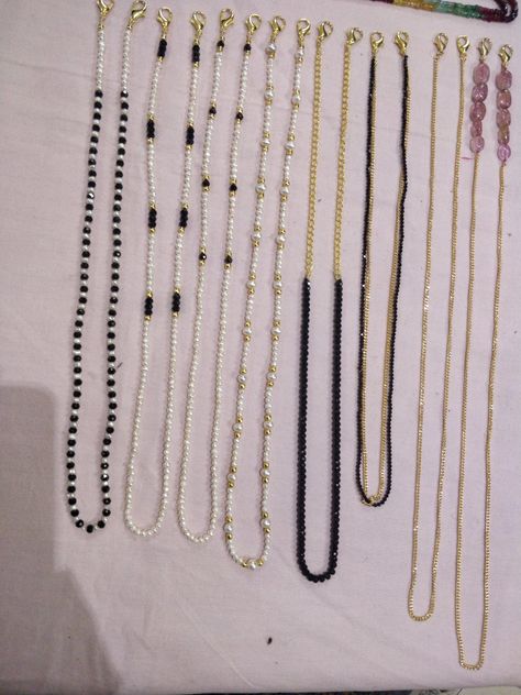 Mask chains , black spinel chains ,covid masks ,mask fashion ,mask beads Mask Chains, Eyeglass Accessories, Eyeglass Necklace, Mask Strap, Mask Lanyard, Mask Necklace, Mask Holder, Beaded Necklace Designs, Mask Chain