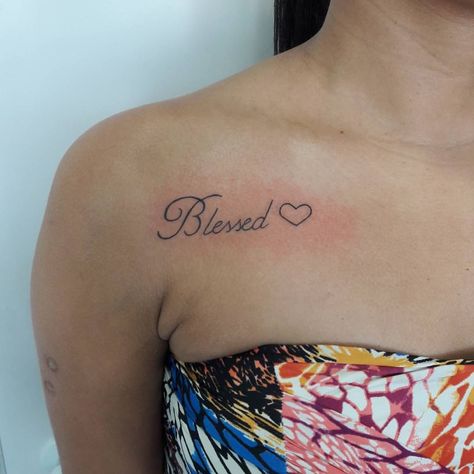 Blessed Tattoo Ideas, Blessed Tattoo, Blessed Tattoos, Bone Tattoo, Script Tattoo, Cross Tattoos For Women, Hand Tattoos For Girls, Cross Tattoo Designs, Magic Tattoo