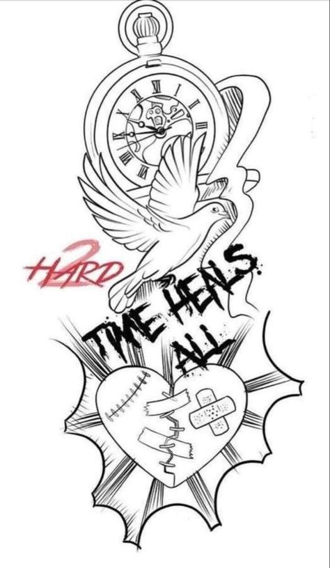 Arm Tattoos For Guys Sleeve, Healed Heart Tattoo, Time Heals All Wounds Tattoo, Quarter Sleeve Tattoo For Men, Shading Practice, Tattoos Sketches, Half Sleeve Tattoos Sketches, Sacred Heart Art, Quarter Sleeve Tattoos