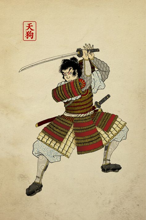 pauldrons japanese samurai | Samurai | Artwork made by me | Lorenzo Zucchini | Flickr Samurai Drawing, Medieval Japanese, Japanese Art Style, Vintage Asian Art, Samurai Illustration, Japanese Art Samurai, Warrior Drawing, Warriors Illustration, Japanese Art Styles