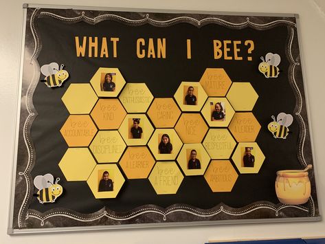 Bulletin Board Ideas With Bees, When Will I Bee One Bulletin Board, Busy Bees Bulletin Board, Ways To Bee Amazing Bulletin Board, Bulitin Board Ideas Bee, Balanced Math, Map Crafts, Honey Bee, Bulletin Boards