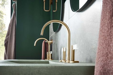 2022 NEW KITCHEN AND BATH PRODUCTS : Brizo Luxury Faucet, Brizo Bathroom Faucet, Modern Maximalism, Art Deco Motifs, Bath Showroom, Craftsman Details, Kitchen And Bath Showroom, Widespread Faucet, Plumbing Installation