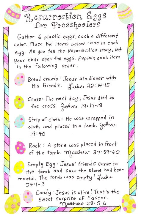 Resurrection Eggs for Toddlers | Happy Home Fairy. This would be cute for Easter Sunday School class for the little ones. Eggs For Toddlers, Resurrection Eggs, Happy Home Fairy, Resurrection Day, Easter Preschool, Resurrection Sunday, Easter Story, Teaching Children, Sunday School Lessons