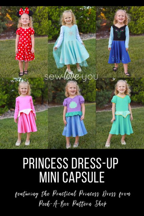 Hello sewing friends! Today, we're sewing a DIY princess costume with the Practical Princess pattern from Peek-a-Boo Pattern Shop. Princess Dress Tutorials, Princess Dress Diy, Toddler Princess Costume, Princess Dress Pattern, Diy Princess Costume, Kids Dress Up Costumes, Princess Dress Patterns, Princess Pattern, Princess Clothes