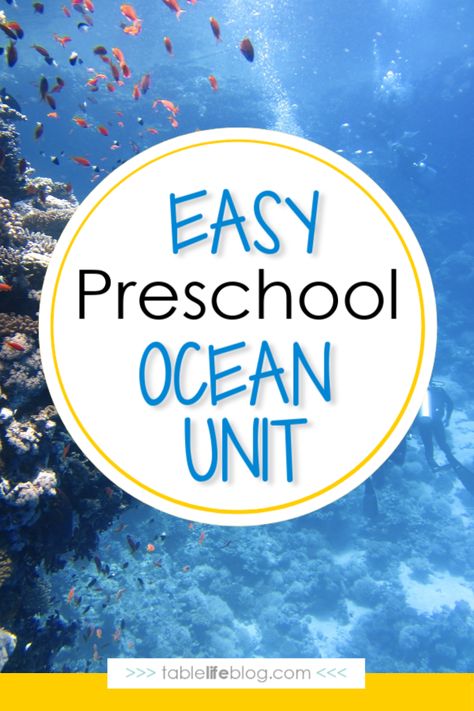 Easy Preschool Ocean Unit Ocean Study Preschool, Ocean Curriculum For Preschool, Ocean For Preschool, Ocean Week Preschool, Kindergarten Ocean Unit, Ocean Unit Preschool, Preschool Ocean Activities, Ocean Preschool Activities, Ocean Theme Kindergarten