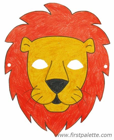 Lion mask Lion Masks For Kids Free Printable, Lion Face Mask For Kids, Lion Mask Printable, Lion Mask Template, Lion Head Template Free Printable, Mask Crafts For Kids, Free Printable Animal Masks, Lion Mask Diy, Lion Masks For Kids