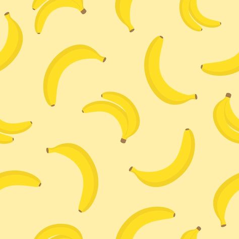 Vector seamless pattern of bananas in ca... | Premium Vector #Freepik #vector #banana-background #banana #banana-pattern #tropical-fruit Banana Background, Banana Wallpaper, Collage Wallpapers, Estilo Cartoon, Banana Pattern, Cat Background, Tropical Fruit, Iconic Photos, Yellow Background