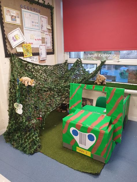 Role play area Jungle Role Play Area Eyfs, Role Play Areas Eyfs, Nursery 2023, Role Play Areas, Esl Games, Play Areas, Blue Area, Play Area, Role Play