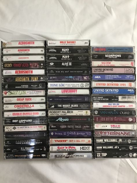 Classic Rock/Metal Cassette Tapes 1960's-1990's a few other random artists as well. Used in good condition Cassette Tapes Aesthetic, Valentina Core, Physical Media, Nostalgic Aesthetic, Downtown Core, Cassette Audio, Vintage Hifi, Audio Cassette Tapes, Easy Listening