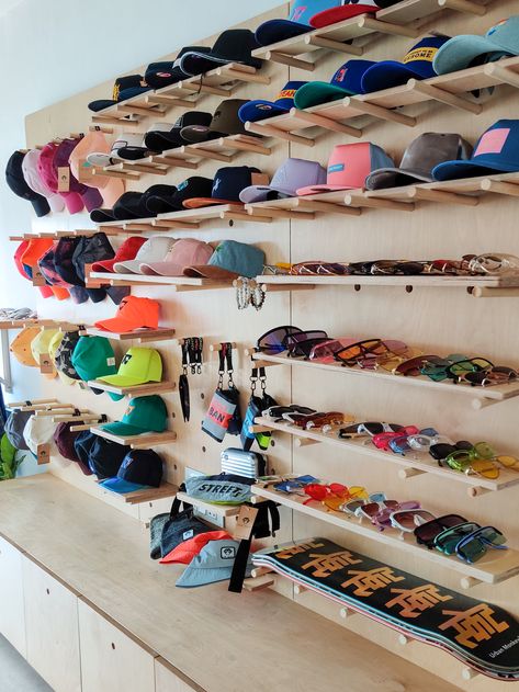 Hat Store Design, Bucket Hat Display, Indian Streetwear, Mens Hat Store, Urban Monkey, Navi Outfits, Bandra Mumbai, Cap Store, Cool Beanies