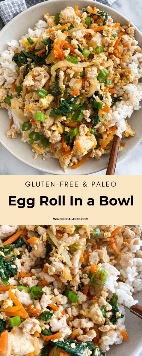 Gluten Free Bowl, Dairy Free Lunch, Gluten Free Meal Prep, Egg Roll In A Bowl, Gluten Free Main Dishes, Gluten Free Lunch, Gluten Free Recipes For Dinner, Gluten Free Rice, Gluten Free Dairy Free Recipes