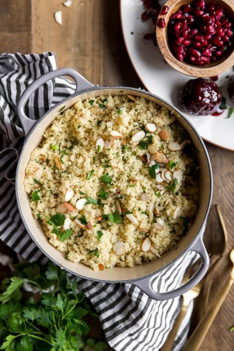 Recipe Couscous, Herb Couscous, Almond Chicken, Couscous Recipes, Company Meals, Yummy Sides, Chicken Stock, Couscous, Weeknight Meals