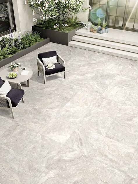 600x600 Matt Rectified Travertine Look Glazed Porcelain Tile Travertine Look Porcelain Tile, Kitchen Tiles Floor, Neutral Tile, Tiles Kitchen, Pool Tiles, Tiles Floor, Tiles Bathroom, French Pattern, Pool Coping