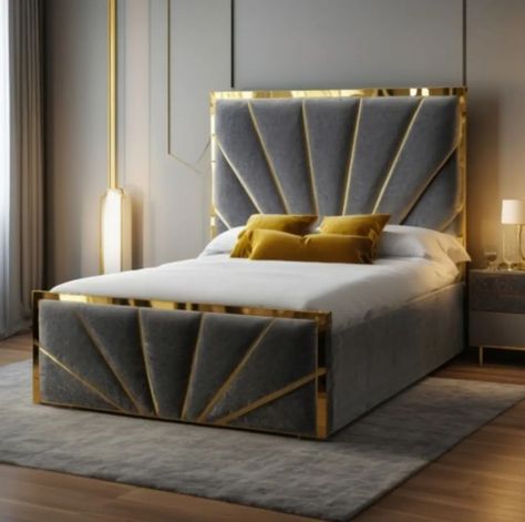 Gold frame Beds www.rbmbeds.co.uk #goldframebed Unique Bed Design, Down Ceiling Design, King Furniture, Stylish Room Decor, Unique Bed, Ethnic Wears, Luxury Room Bedroom, Luxury Room, Luxury Bed