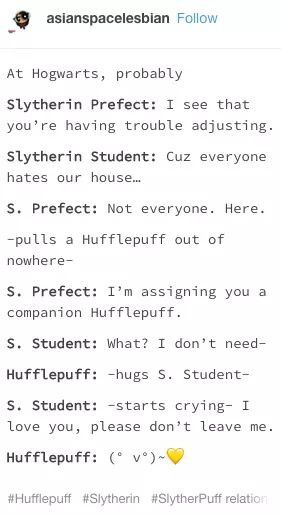 Hufflepuff pride! Maxon Schreave, Slytherin And Hufflepuff, Harry Potter Memes Hilarious, What House, Yer A Wizard Harry, Harry Potter Puns, Harry Potter Comics, Harry Potter Houses, Harry Potter Headcannons