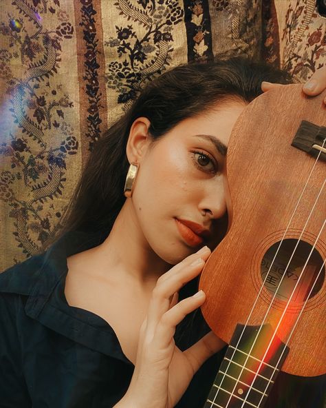 Using ukulele ❤️ Self Portrait Ideas, Creative Self Portraits, Ukelele, Portrait Ideas, Ukulele, Self Portrait, Flash, India, Quick Saves