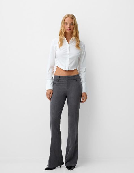 Black Tailored Trousers Outfit, Sixth Form Outfits Trousers, Tailored Trousers Outfit, Bershka Trousers, Ideal Appearance, Office Fits, 6th Form, Corporate Baddie, Sixth Form