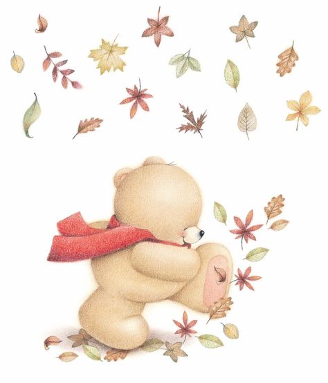 Portfolio Moodboard, Happy Thanksgiving Pictures, Forever Friends Bear, Baby Animal Drawings, Classroom Art Projects, Teddy Bear Pictures, Bear Illustration, Forever Friends, Lifelong Friends