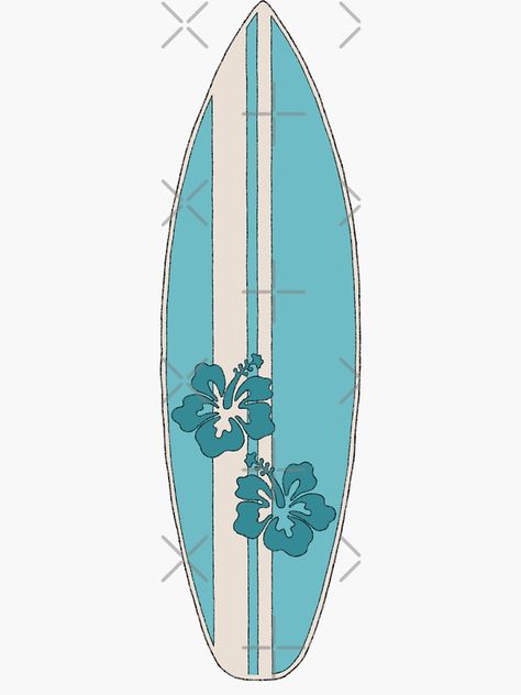 Surfboard Stickers, Surfboard Painting, Vintage Hawaiian, Buy Vintage, Surfboard, Surfing, Blue