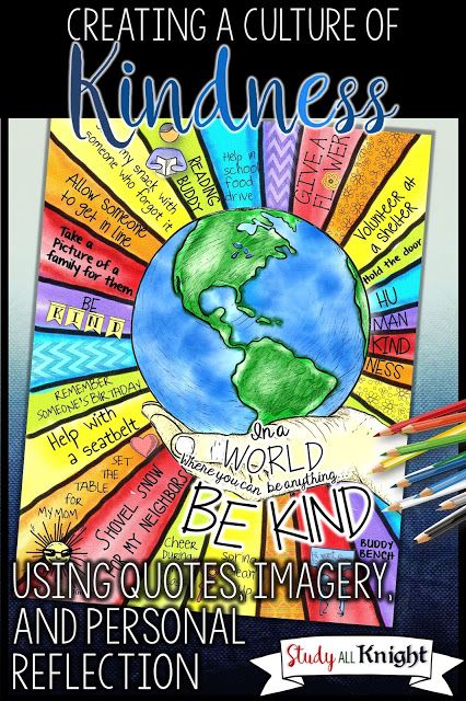 Creating a Kindness Culture Using Quotes, Imagery, and Reflection | Study All Knight | Bloglovin’ Kindness Poster, Build Classroom Community, Teaching Kindness, Kindness Activities, Classroom Culture, Being Used Quotes, 12th Grade, Character Education, Classroom Community