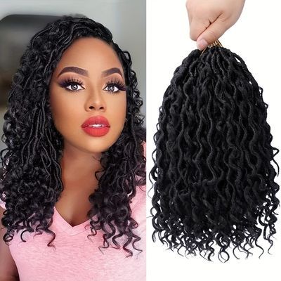 Curly Faux Locs Crochet, Locs Curly, Curly Faux Locs, Curly Crochet Hair Styles, Crochet Hair Extensions, Twist Braid, Twist Braid Hairstyles, Goddess Locs, Synthetic Hair Extensions