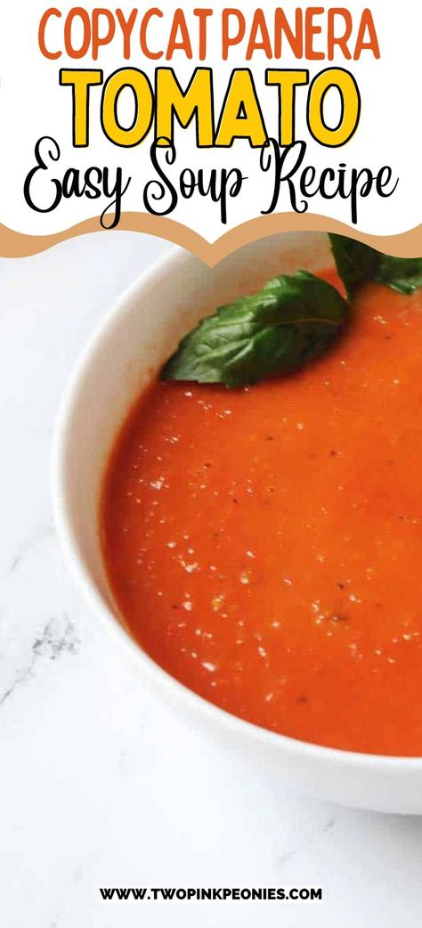 Panera Tomato Soup, Panera Tomato Soup Recipe, Copycat Panera, Tomato Soup Recipe, Copycat Starbucks Recipes, Copykat Recipes, Copycat Restaurant Recipes, Tomato Soup Recipes, Starbucks Copycat