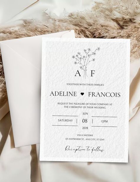 WEDDING INVITATION EDITABLE, PRINTABLE and ELEGANT TEMPLATES - Payhip Budget Friendly Wedding, Digital Wedding Invitations, Wedding Officiant, Wedding Preparation, Online Invitations, Digital Weddings, Wedding Videographer, Printable Wedding Invitations, Wedding Templates