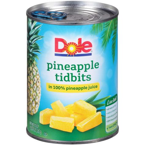 DOLE Pineapple Tidbits in 100% Pineapple Juice, 20 Ounce Can (Pack of 12) Only $15.36! Pineapple Tidbits, Lavender Wedding Cake, Dole Pineapple, Best Freeze Dried Food, Cut Pineapple, Grocery Products, Crockpot Recipes Healthy, Non Perishable, Freeze Dried Food