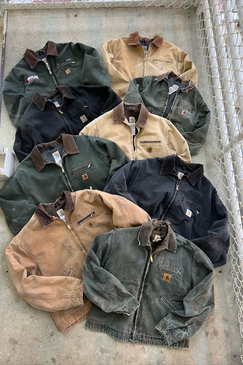 Vintage Carhartt Jacket, Carhartt Jackets, Estilo Country, Carhartt Jacket, Guys Clothing Styles, Vintage Carhartt, Streetwear Men Outfits, 가을 패션, Country Outfits