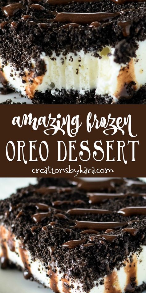 Frozen Oreo Dessert, Oreo Torte, Oreo Desserts, Smores Dessert, Dessert Halloween, Coconut Dessert, Oreo Ice Cream, Frozen Dessert Recipe, Oreo Recipes