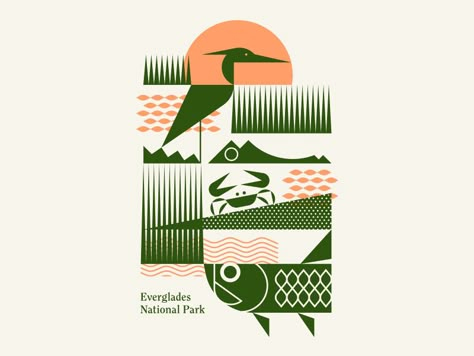 Everglades National Park, Beach Illustration, Parking Design, Logo Branding Identity, Corporate Design, Packaging Design Inspiration, Brand Identity Design, 로고 디자인, Visual Design