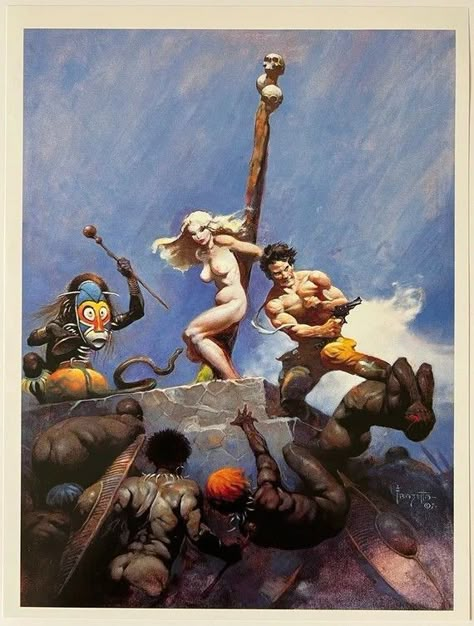 Frank Frazetta Art, Frazetta Art, Arte Pulp, Boris Vallejo, Frank Frazetta, Conan The Barbarian, Jack Kirby, Pulp Art, Image Comics