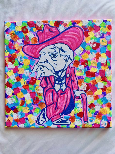 Ole Miss Room Decor, Preppy Ole Miss Paintings, Ole Miss Preppy Painting, Ole Miss Canvas Painting, Ole Miss Painting, Ole Miss Art, College Painting Canvases, College Paintings, Dorm Room Paintings