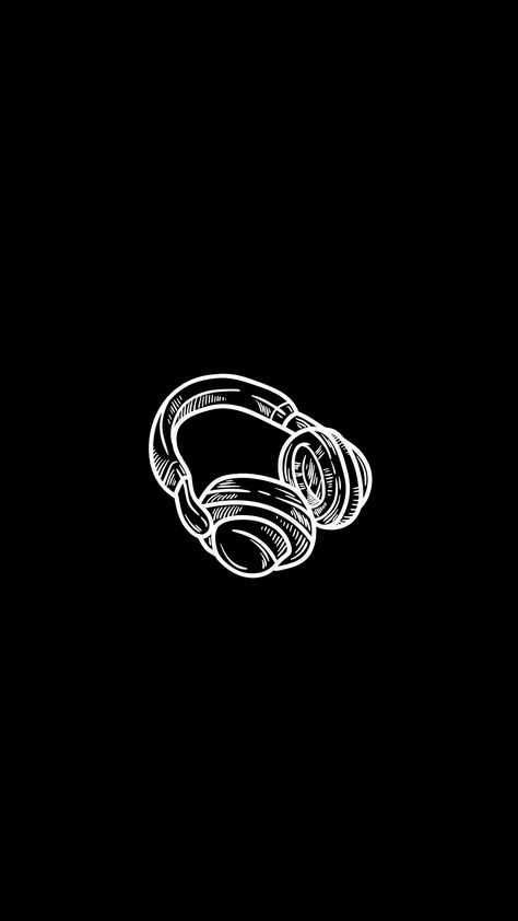 Dark wallpaper Dark Music Aesthetic Wallpaper, Music Headphones Wallpaper, Hightlight Intagram Icon Aesthetic Dark, Black Rock Aesthetic, Dark Iphone Icons, Dark Highlights Instagram Icons, Dark Apps, Headphones Wallpaper, Black Instagram Highlight Covers