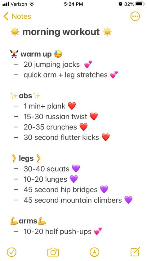 Easy Daily Workouts, Easy Morning Workout, Quick Morning Workout, Teen Workout Plan, Morning Workout Routine, Summer Body Workout Plan, Night Workout, Workouts For Teens, Daily Workout Plan