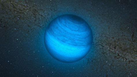 This artist’s impression shows the free-floating planet CFBDSIR2149, at 100 light-years away the closest such "rogue" world to our own solar system. Earth And Solar System, Rogue Planet, Largest Telescope, Space Facts, Alien Planet, Of Montreal, Lost In Space, Science Facts, Our Solar System