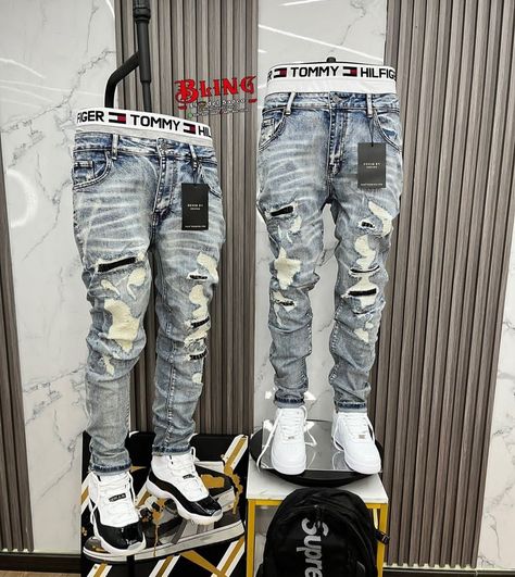 Outfit Drill, Vintage Jeans Outfit, Air Force One Shoes, Drip Fits, Mens Fashion Swag, Outfits Jeans, Hype Clothing, Drip Outfit Men, Trendy Boy Outfits