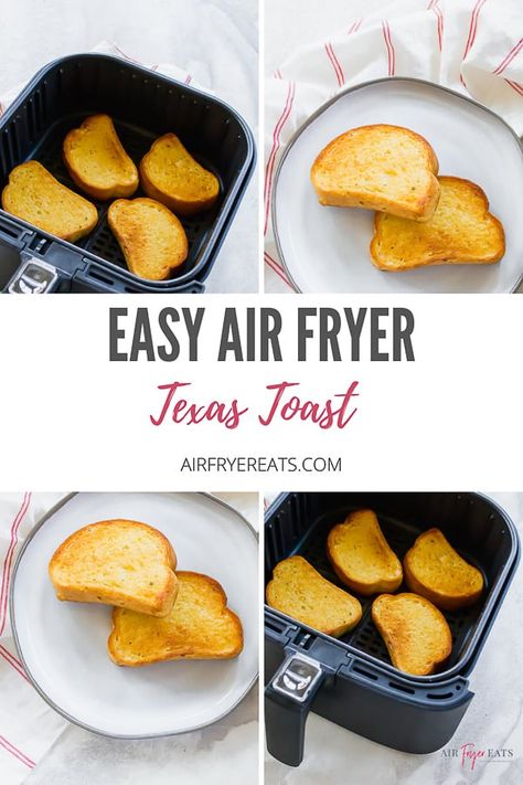 Air Fryer Texas Toast is a delicious way to prepare your garlic toast in the air fryer. Your favorite garlic bread has never been easier to prepare! #texastoast #airfryertoast via @vegetarianmamma Air Fryer Toasted Bread, Toasting Bread In Air Fryer, Toast Bread In Air Fryer, Garlic Toast In Air Fryer, Texas Toast Air Fryer, Toast Air Fryer, Air Fryer Toast, Airfryer Dinner, Muffin Ideas