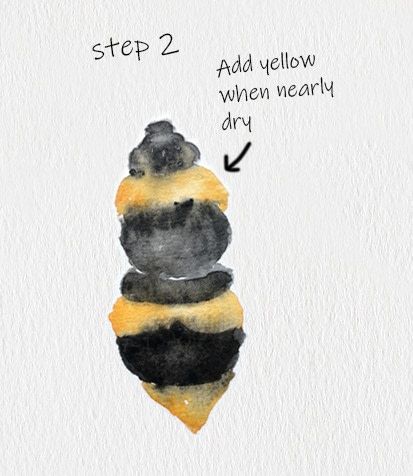 Bee Watercolor, Bee Drawing, Bee Painting, Watercolor Tutorial, 8bit Art, Watercolor Paintings For Beginners, Watercolour Inspiration, Watercolor Paintings Easy, Watercolor Painting Techniques