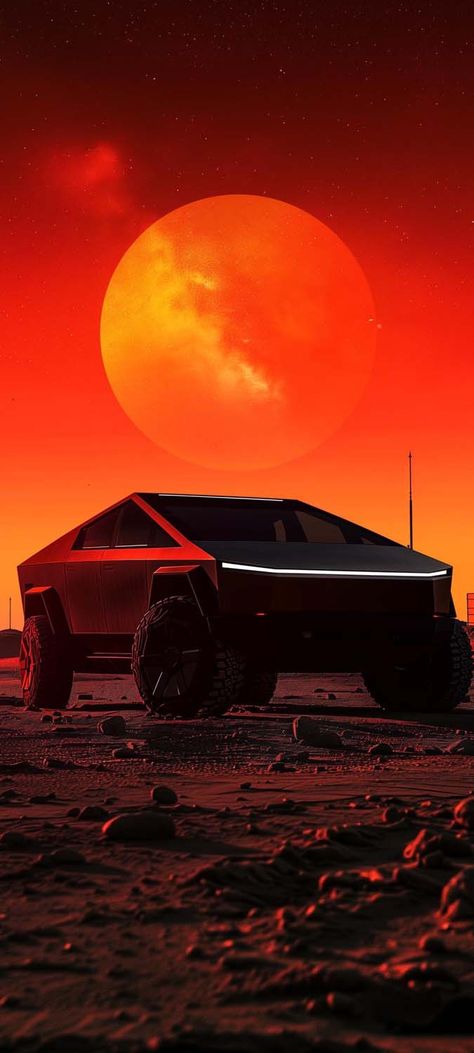 Cybertruck on Mars iPhone Wallpaper Mars Wallpaper, Vehicle Photography, Wallpapers Cars, Futuristic Cars Design, Tesla Cybertruck, Watch Ideas, Dream Vehicles, Tesla Car, Cars Design