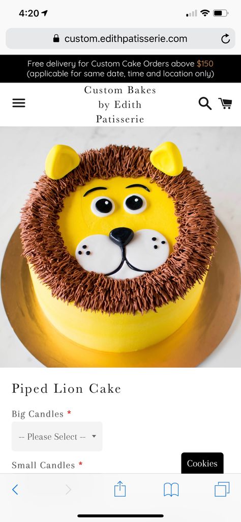 Lion cake. Lion Birthday Cake, Jungle Birthday Cakes, Lion Cake, Dinosaur Birthday Cakes, Jungle Cake, Cake Topper Tutorial, Cartoon Cake, Animal Cakes, Cake Decorating Videos