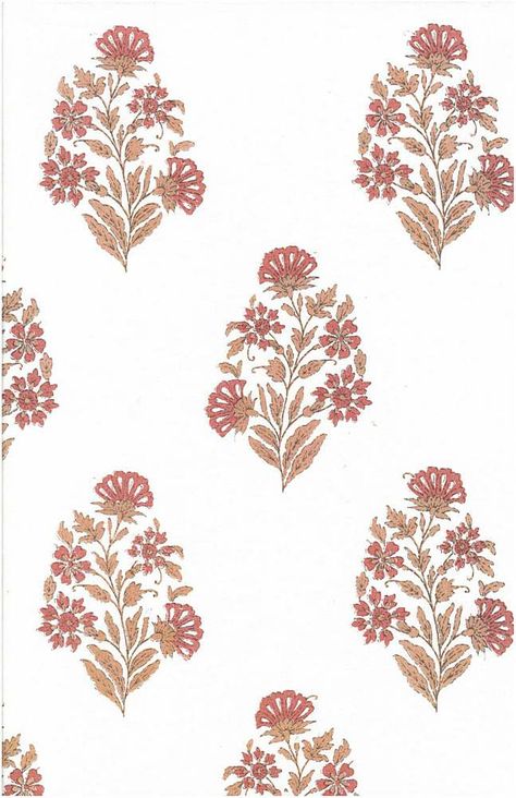 Etnic Pattern, Victorian Inspired Fashion, Dusty Coral, Block Printed Textiles, Flower Drawing Design, Textile Prints Design, Chinoiserie Wallpaper, Indian Block Print, Indian Fabric