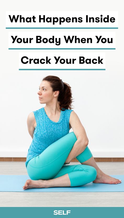 Cracking your back can feel really good in the moment, but what is it doing to your bones and joints? This is the science of back cracking what happens inside your body that makes it so satisfying. Back Cracking, Cracking Your Back, Good Back Workouts, Rogue Fitness, Yoga Therapy, So Satisfying, Daily Yoga, Back Exercises, Low Back Pain