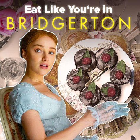 Bridgerton Dinner Ideas, Bridgerton Dinner Party Food, Bridgerton Inspired Snacks, Bridgerton Themed Snacks, Regency Era Recipes, Bridgerton Theme Party Food, Bridgerton Food Recipes, Jane Austen Food, Bridgerton Inspired Food