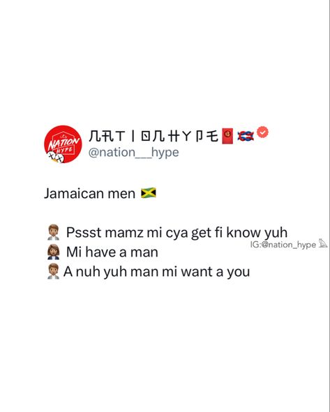 Jamaican Men Quotes, Jamaican Tweets, Jamaica Quotes, Jamaican Quotes, Jamaican Men, Jamaican Women, Instagram Funny Videos, Men Quotes, Instagram Funny