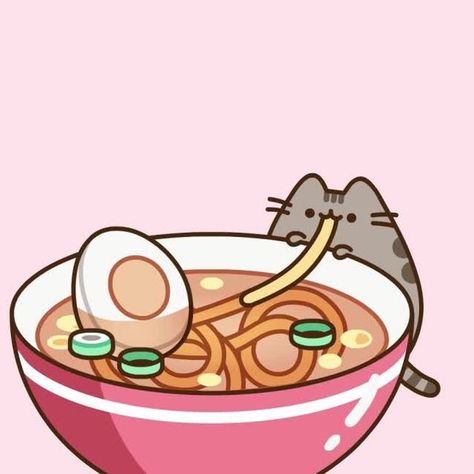 Pusheen App Icons, Pusheen Ramen, Pusheen Food, Pusheen Pfp, Positive Cards, Pusheen Cute, Cat Cupcakes, Pusheen Cat, Stitch Ideas