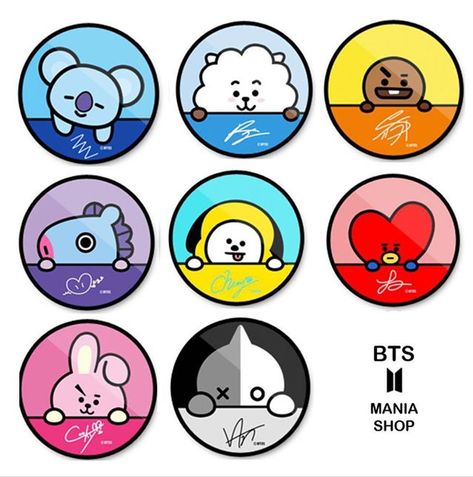 Bts Stickers, Kpop Diy, Korean Stickers, Bts Birthdays, Pop Stickers, Bts Merch, Bts Drawings, Dessin Adorable, Kawaii Stickers