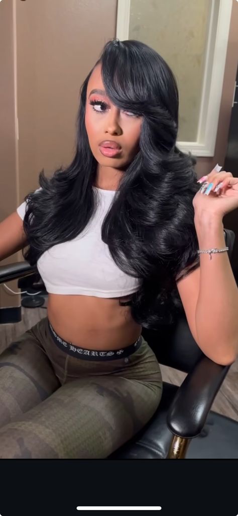 Kash Doll Curls, Kash Doll Hair, Long Wig Hairstyles For Black Women, Kash Doll Hairstyles, Bombshell Curls, Kash Doll, Voluminous Curls, Voluminous Hair, Favorite Hairstyles